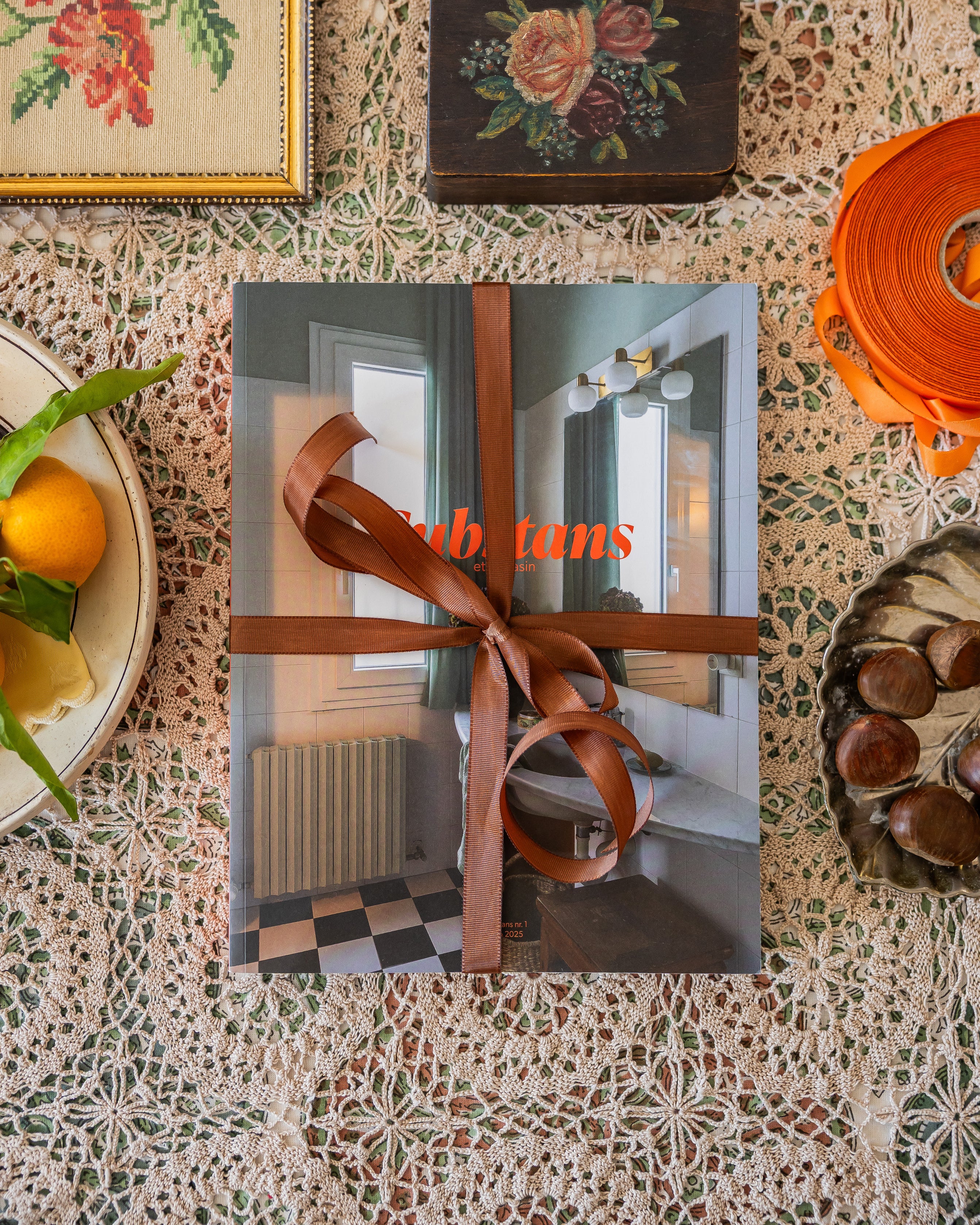 Substans Bokasin nr. 1, forside oransje/ beige