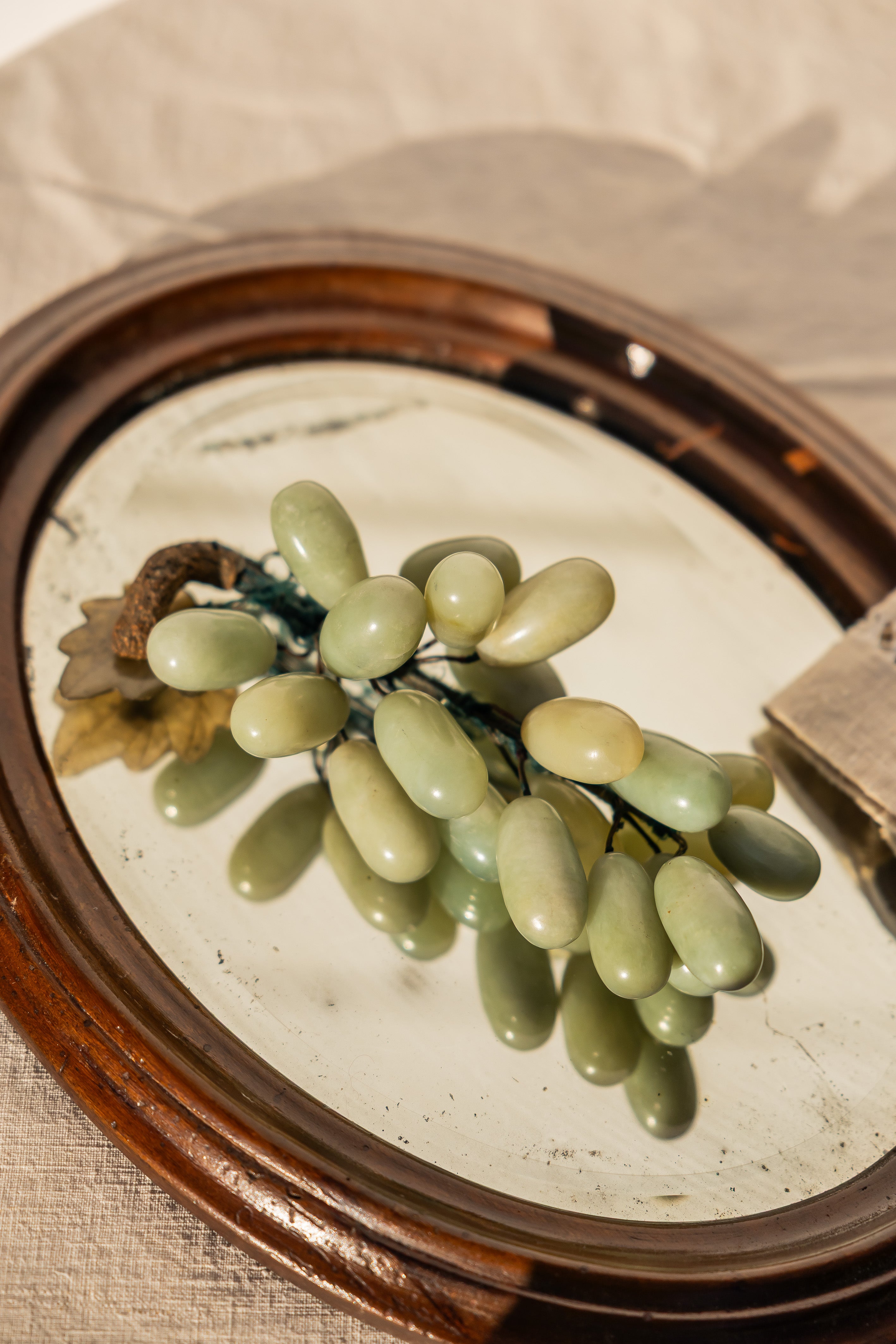 Vintage drueklase i stein (agat)