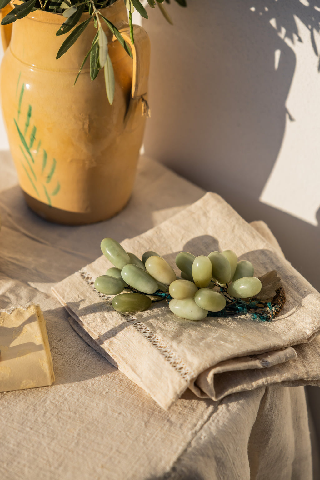 Vintage drueklase i stein (agat)