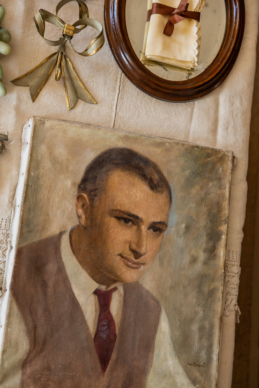 Maleri av kjekk mann