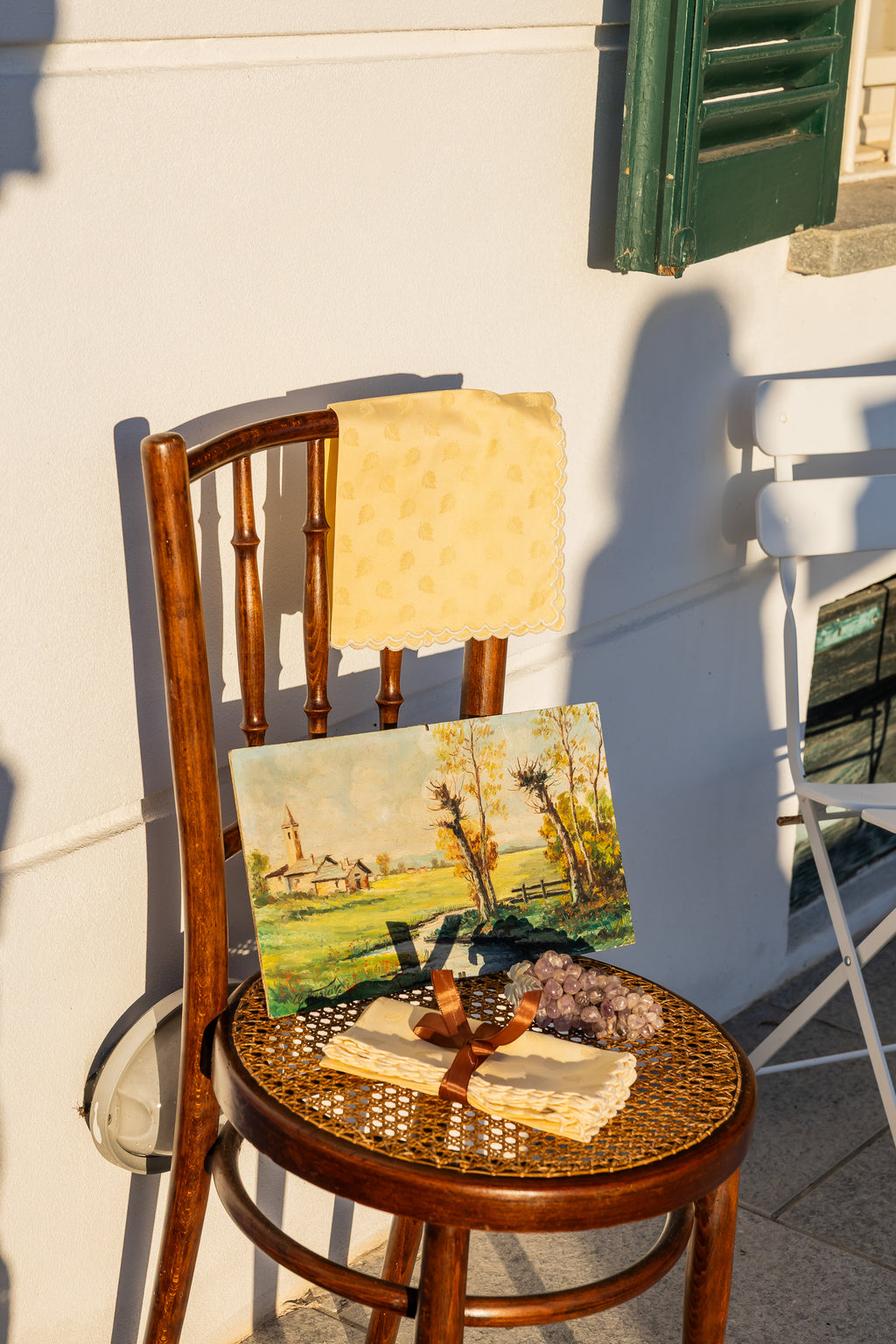 Landskap i olje på plate